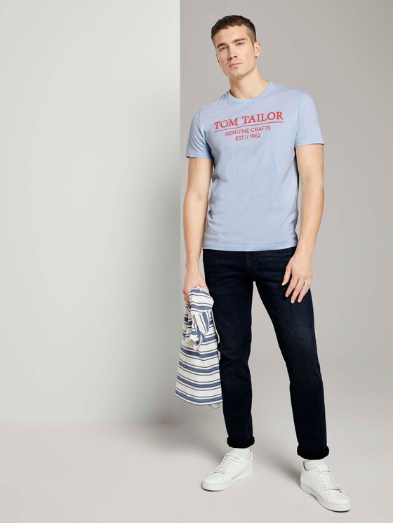 T-Shirt mit Bio-Baumwolle - Männer - Light Metal Blue T-Shirt mit Bio-Baumwolle - Männer - Light Metal Blue - 3 - TOM TAILOR