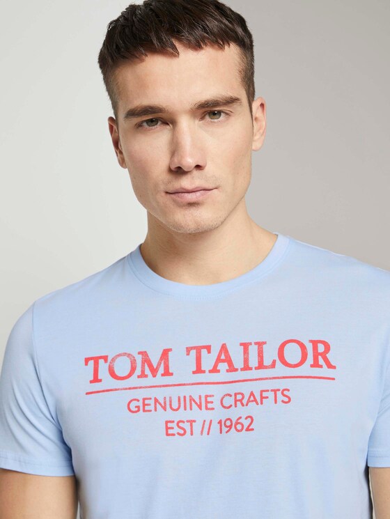 T-Shirt mit Bio-Baumwolle - Männer - Light Metal Blue T-Shirt mit Bio-Baumwolle - Männer - Light Metal Blue - 9 - TOM TAILOR