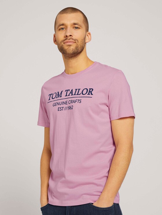 T-Shirt mit Bio-Baumwolle - Männer - Soft Pink T-Shirt mit Bio-Baumwolle - Männer - Soft Pink - 1 - TOM TAILOR