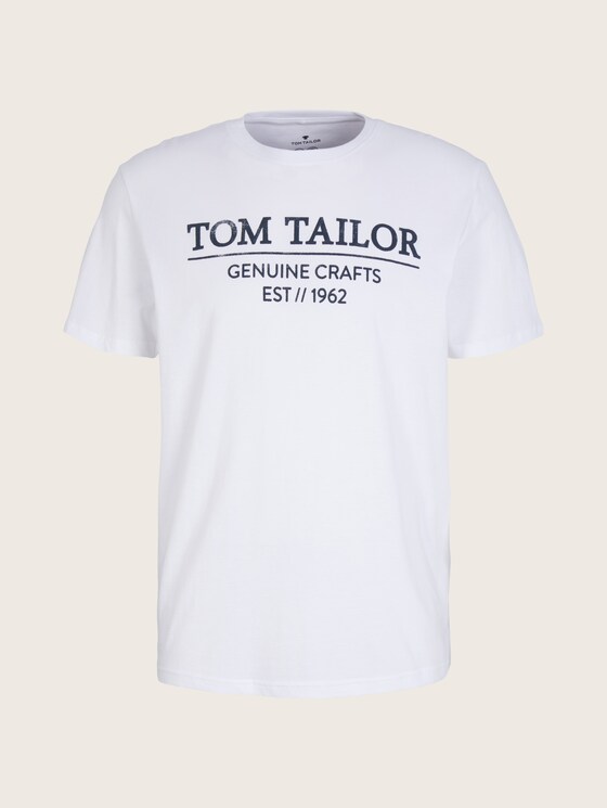 T-Shirt mit Bio-Baumwolle - Männer - White T-Shirt mit Bio-Baumwolle - Männer - White - 7 - TOM TAILOR