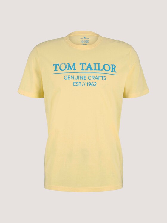 T-Shirt mit Bio-Baumwolle - Männer - pale-banana-yellow T-Shirt mit Bio-Baumwolle - Männer - pale-banana-yellow - 7 - TOM TAILOR