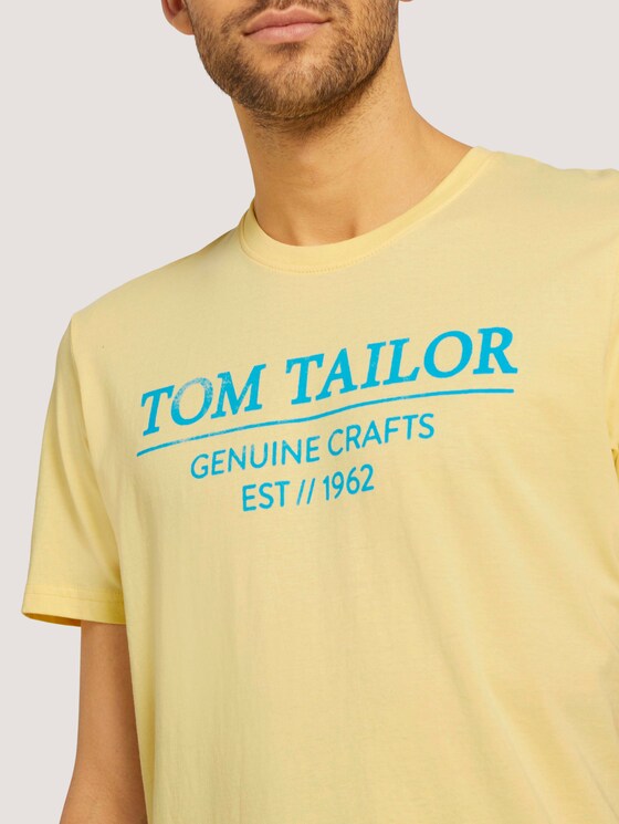 T-Shirt mit Bio-Baumwolle - Männer - pale-banana-yellow T-Shirt mit Bio-Baumwolle - Männer - pale-banana-yellow - 9 - TOM TAILOR