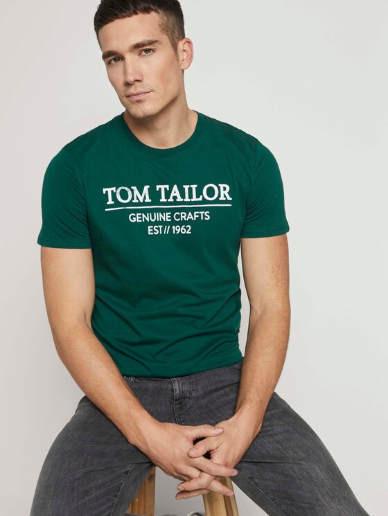 T-Shirt mit Bio-Baumwolle - Männer - dark pine fiorest T-Shirt mit Bio-Baumwolle - Männer - dark pine fiorest - 5 - TOM TAILOR