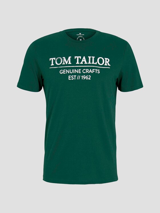 T-Shirt mit Bio-Baumwolle - Männer - dark pine fiorest T-Shirt mit Bio-Baumwolle - Männer - dark pine fiorest - 7 - TOM TAILOR