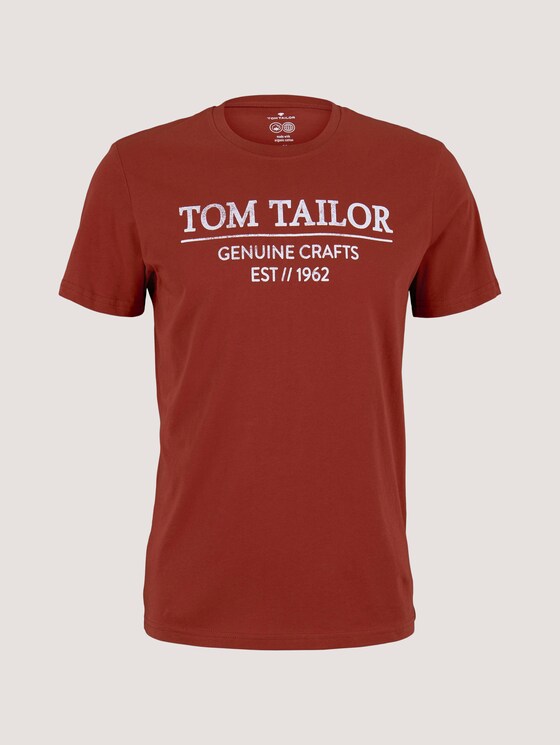 T-Shirt mit Bio-Baumwolle - Männer - chili oil red T-Shirt mit Bio-Baumwolle - Männer - chili oil red - 7 - TOM TAILOR