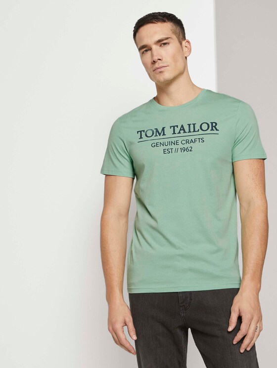 T-Shirt mit Bio-Baumwolle - Männer - soft jade T-Shirt mit Bio-Baumwolle - Männer - soft jade - 1 - TOM TAILOR
