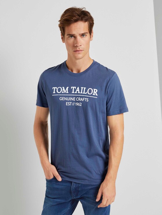 T-Shirt mit Bio-Baumwolle - Männer - light indigo blue T-Shirt mit Bio-Baumwolle - Männer - light indigo blue - 1 - TOM TAILOR