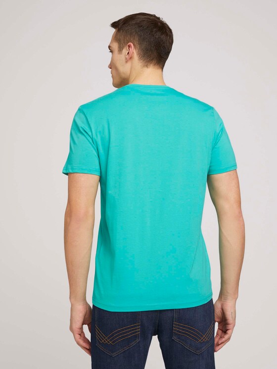 T-Shirt mit Bio-Baumwolle - Männer - dusty aqua T-Shirt mit Bio-Baumwolle - Männer - dusty aqua - 2 - TOM TAILOR