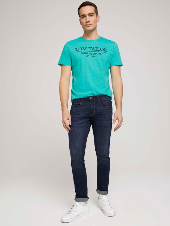 T-Shirt mit Bio-Baumwolle - Männer - dusty aqua T-Shirt mit Bio-Baumwolle - Männer - dusty aqua - 3 - TOM TAILOR
