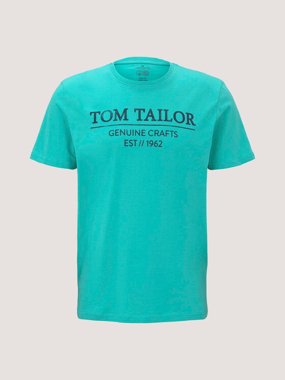 T-Shirt mit Bio-Baumwolle - Männer - dusty aqua T-Shirt mit Bio-Baumwolle - Männer - dusty aqua - 7 - TOM TAILOR