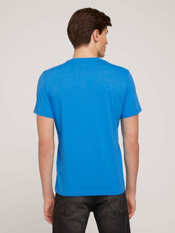 T-Shirt mit Bio-Baumwolle - Männer - diva blue white melange T-Shirt mit Bio-Baumwolle - Männer - diva blue white melange - 2 - TOM TAILOR
