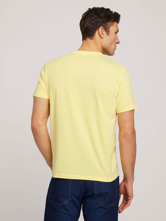 T-Shirt mit Bio-Baumwolle - Männer - pale yellow white melange T-Shirt mit Bio-Baumwolle - Männer - pale yellow white melange - 2 - TOM TAILOR