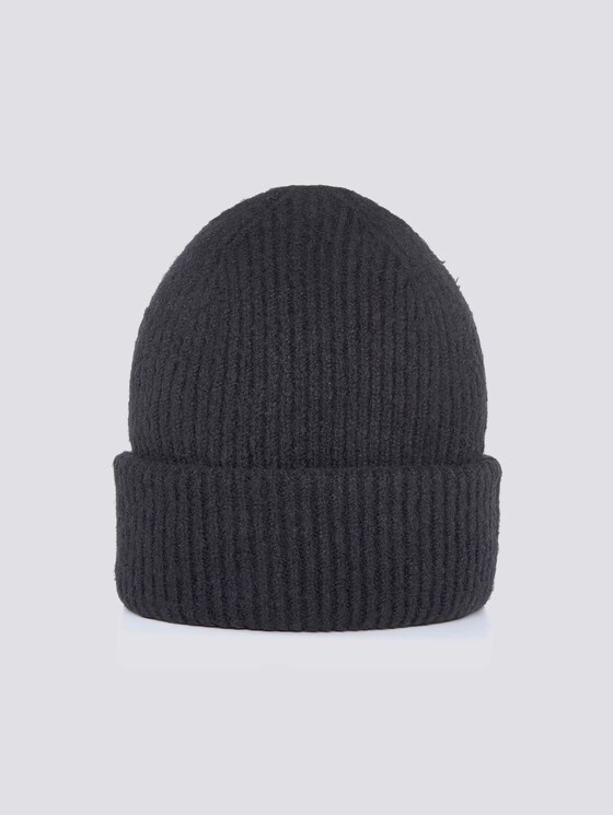 Ribbed beanie - Women - Deep Black Ribbed beanie - Women - Deep Black - 7 - TOM TAILOR Denim