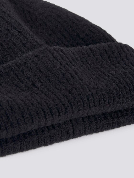 Ribbed beanie - Women - Deep Black Ribbed beanie - Women - Deep Black - 9 - TOM TAILOR Denim