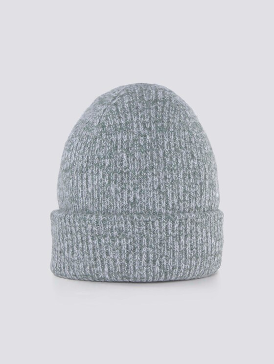 Ribbed beanie - Women - mineral stone blue melange Ribbed beanie - Women - mineral stone blue melange - 7 - TOM TAILOR Denim