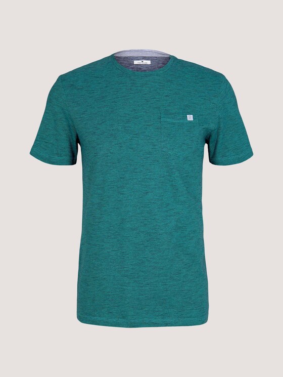 Fein gestreiftes T-Shirt mit Brusttasche - Männer - dark blue aqua fine stripe Fein gestreiftes T-Shirt mit Brusttasche - Männer - dark blue aqua fine stripe - 7 - TOM TAILOR