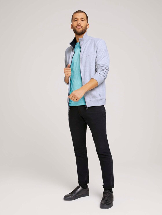Fein gestreiftes T-Shirt mit Brusttasche - Männer - dusty aqua white fine stripe Fein gestreiftes T-Shirt mit Brusttasche - Männer - dusty aqua white fine stripe - 3 - TOM TAILOR