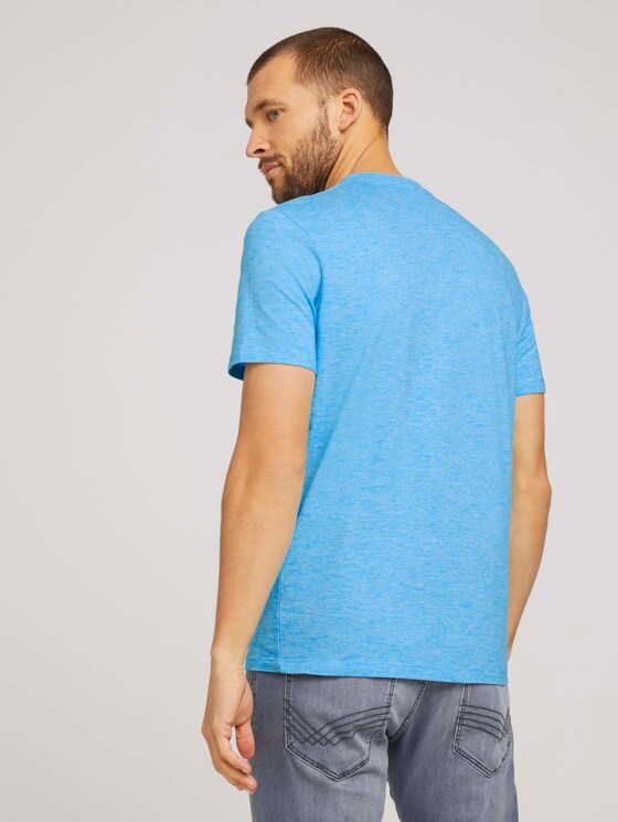 Fein gestreiftes T-Shirt mit Brusttasche - Männer - teal fine stripe Fein gestreiftes T-Shirt mit Brusttasche - Männer - teal fine stripe - 2 - TOM TAILOR