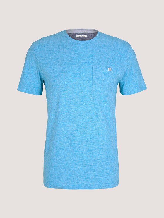 Fein gestreiftes T-Shirt mit Brusttasche - Männer - teal fine stripe Fein gestreiftes T-Shirt mit Brusttasche - Männer - teal fine stripe - 7 - TOM TAILOR
