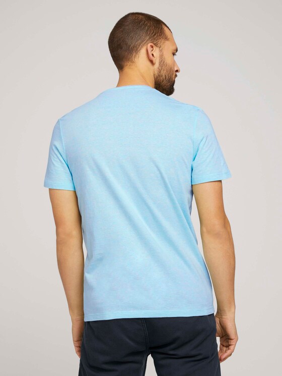 Fein gestreiftes T-Shirt mit Brusttasche - Männer - lucite green fine stripe Fein gestreiftes T-Shirt mit Brusttasche - Männer - lucite green fine stripe - 2 - TOM TAILOR