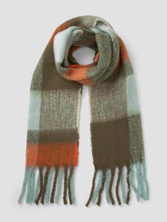 Sjaal met patroon in kleurblokkerering - Vrouwen - olive mint colorblock Sjaal met patroon in kleurblokkerering - Vrouwen - olive mint colorblock - 7 - TOM TAILOR Denim
