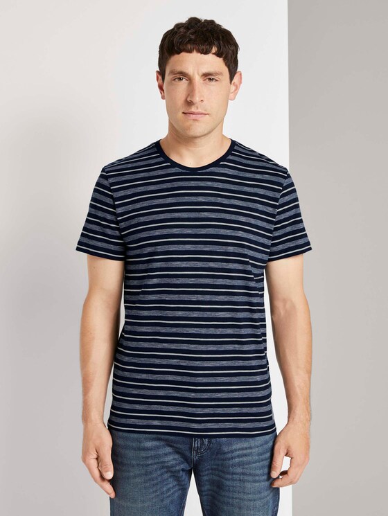 Bunt gestreiftes T-Shirt - Männer - Blue Off White Stripe Bunt gestreiftes T-Shirt - Männer - Blue Off White Stripe - 1 - TOM TAILOR