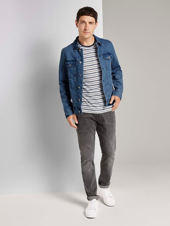 Bunt gestreiftes T-Shirt - Männer - offwhite navy stripes Bunt gestreiftes T-Shirt - Männer - offwhite navy stripes - 3 - TOM TAILOR