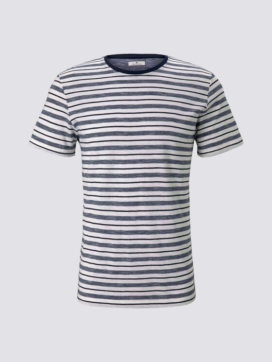Bunt gestreiftes T-Shirt - Männer - offwhite navy stripes Bunt gestreiftes T-Shirt - Männer - offwhite navy stripes - 7 - TOM TAILOR