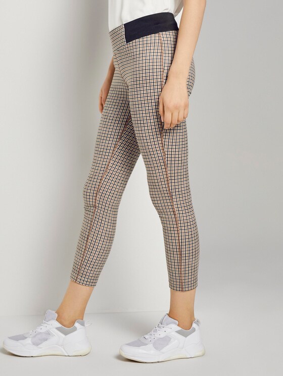Treggings mit elastischem Bund - Frauen - camel small check Treggings mit elastischem Bund - Frauen - camel small check - 11 - TOM TAILOR