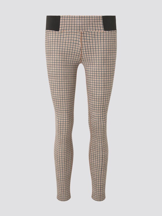 Treggings mit elastischem Bund - Frauen - camel small check Treggings mit elastischem Bund - Frauen - camel small check - 7 - TOM TAILOR