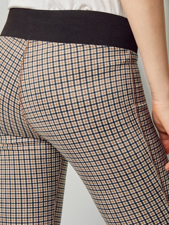 Treggings mit elastischem Bund - Frauen - camel small check Treggings mit elastischem Bund - Frauen - camel small check - 9 - TOM TAILOR