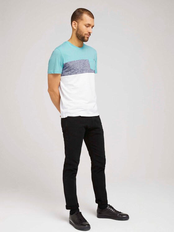 T-Shirt mit Blockstreifen und Brusttasche - Männer - lucite green T-Shirt mit Blockstreifen und Brusttasche - Männer - lucite green - 3 - TOM TAILOR
