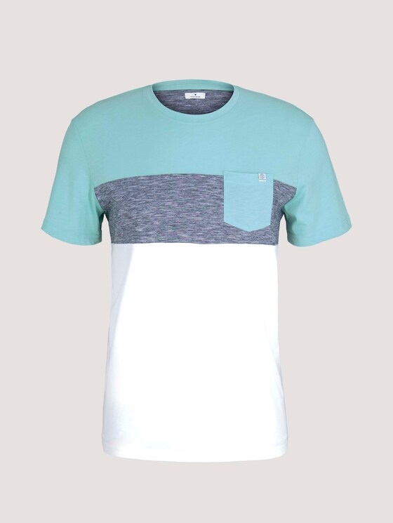 T-Shirt mit Blockstreifen und Brusttasche - Männer - lucite green T-Shirt mit Blockstreifen und Brusttasche - Männer - lucite green - 7 - TOM TAILOR