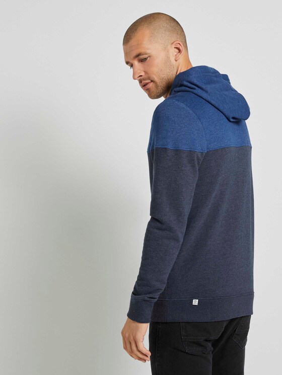 Sweatjacke mit Kapuze im Colorblocking - Männer - Sky Captain Blue Sweatjacke mit Kapuze im Colorblocking - Männer - Sky Captain Blue - 2 - TOM TAILOR