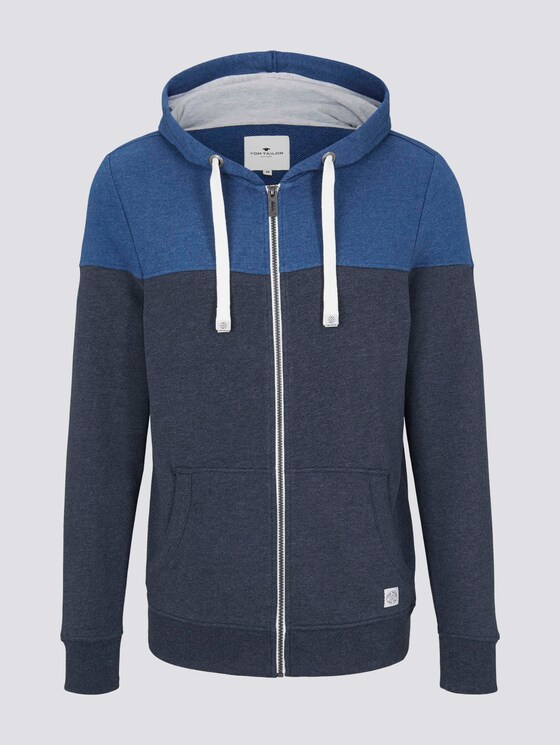 Sweatjacke mit Kapuze im Colorblocking - Männer - Sky Captain Blue Sweatjacke mit Kapuze im Colorblocking - Männer - Sky Captain Blue - 7 - TOM TAILOR
