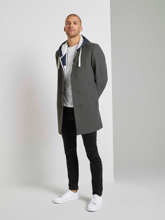 Sweatjacke mit Kapuze im Colorblocking - Männer - Light Stone Grey Melange Sweatjacke mit Kapuze im Colorblocking - Männer - Light Stone Grey Melange - 3 - TOM TAILOR