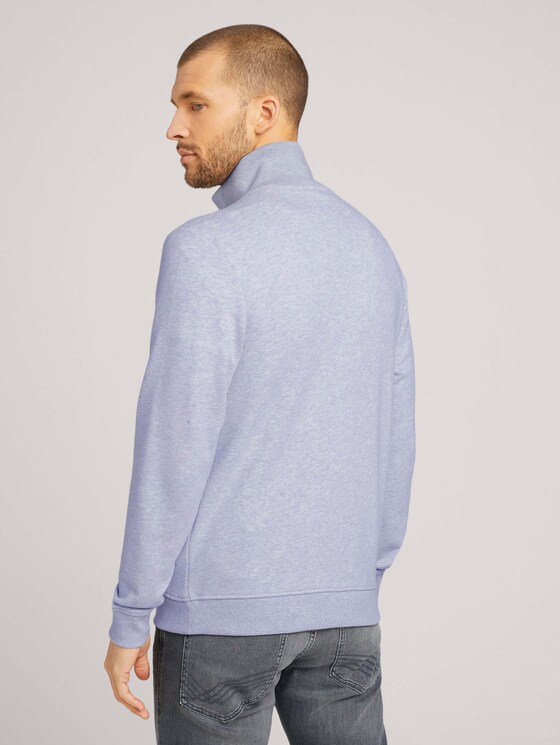 Sweatjacke mit Stehkragen - Männer - Light Stone Grey Melange Sweatjacke mit Stehkragen - Männer - Light Stone Grey Melange - 2 - TOM TAILOR