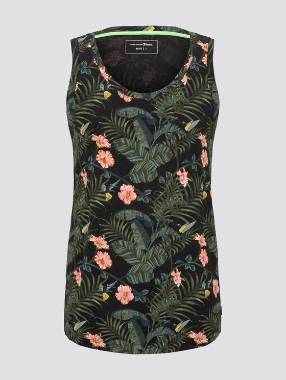 Tanktop mit tropischem Print - Männer - black botanical print Tanktop mit tropischem Print - Männer - black botanical print - 7 - TOM TAILOR Denim