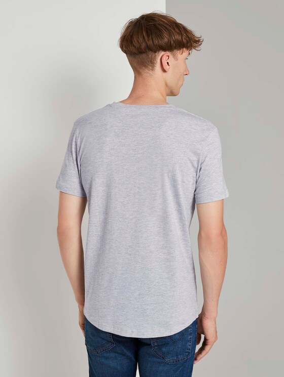 T-Shirt with a logo print - Men - Light Stone Grey Melange T-Shirt with a logo print - Men - Light Stone Grey Melange - 2 - TOM TAILOR Denim