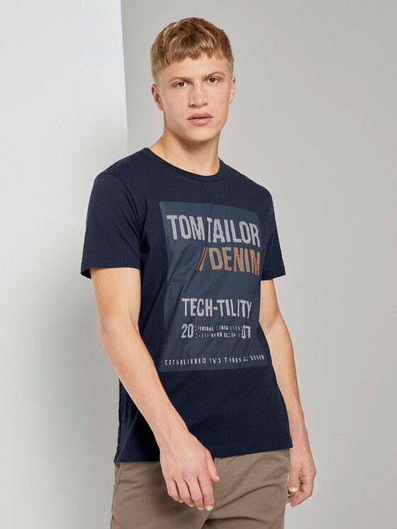 T-Shirt mit Print - Männer - Sky Captain Blue T-Shirt mit Print - Männer - Sky Captain Blue - 1 - TOM TAILOR Denim
