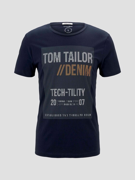 T-Shirt mit Print - Männer - Sky Captain Blue T-Shirt mit Print - Männer - Sky Captain Blue - 7 - TOM TAILOR Denim