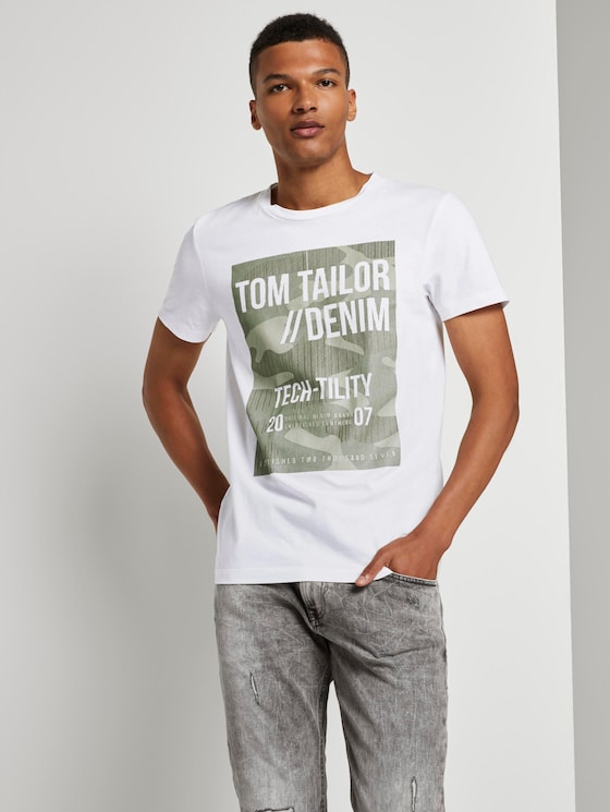 T-Shirt mit Print - Männer - White T-Shirt mit Print - Männer - White - 5 - TOM TAILOR Denim