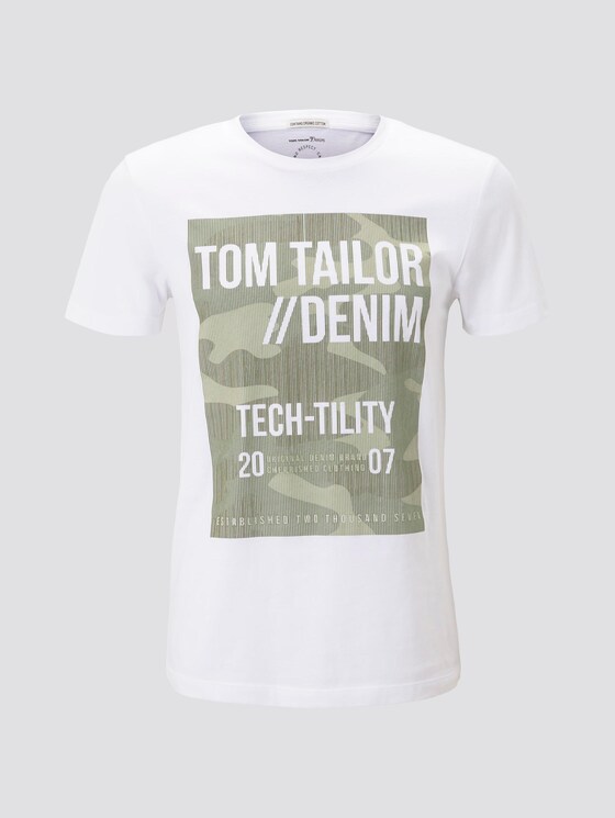 T-Shirt mit Print - Männer - White T-Shirt mit Print - Männer - White - 7 - TOM TAILOR Denim