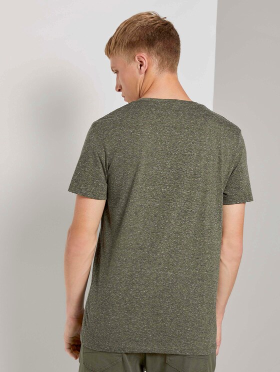 Meliertes T-Shirt mit Fotoprint - Männer - dry greyish olive melange Meliertes T-Shirt mit Fotoprint - Männer - dry greyish olive melange - 2 - TOM TAILOR Denim