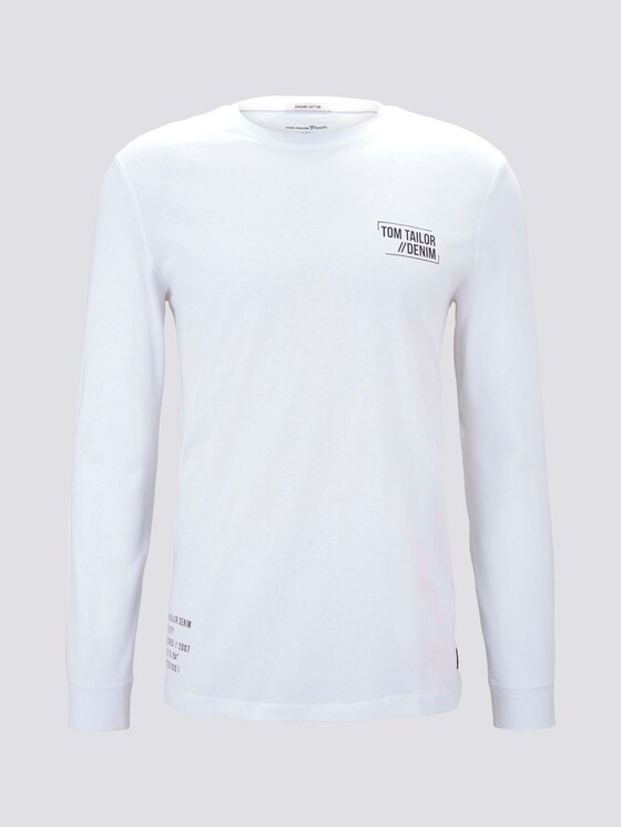 Langarmshirt mit platzierten Prints - Männer - White Langarmshirt mit platzierten Prints - Männer - White - 7 - TOM TAILOR Denim