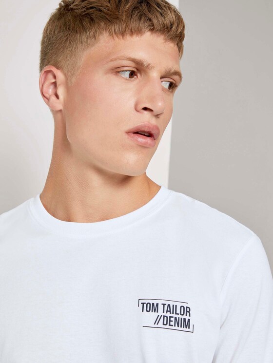 Langarmshirt mit platzierten Prints - Männer - White Langarmshirt mit platzierten Prints - Männer - White - 9 - TOM TAILOR Denim