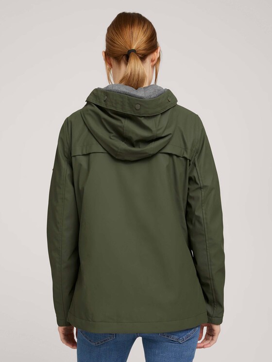Regenjacke mit Kapuze - Frauen - Olive Night Green Regenjacke mit Kapuze - Frauen - Olive Night Green - 2 - TOM TAILOR
