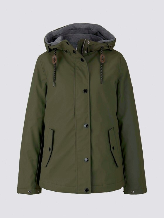 Regenjacke mit Kapuze - Frauen - Olive Night Green Regenjacke mit Kapuze - Frauen - Olive Night Green - 7 - TOM TAILOR