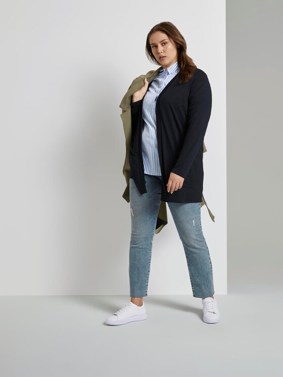 Lockerer Shirt-Cardigan - Frauen - Sky Captain Blue Lockerer Shirt-Cardigan - Frauen - Sky Captain Blue - 3 - My True Me