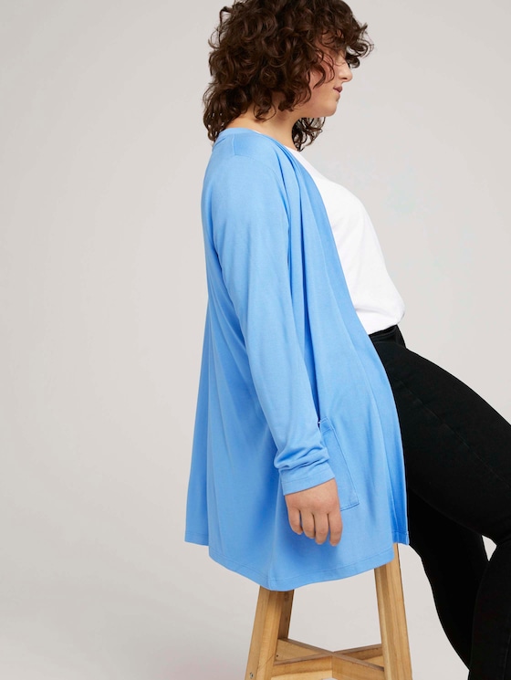 Lockerer Shirt-Cardigan - Frauen - sea blue Lockerer Shirt-Cardigan - Frauen - sea blue - 5 - My True Me